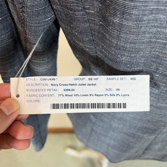 NWT Worth Wool Blend Jacket • Navy • Size 4 - Picture 8 of 12